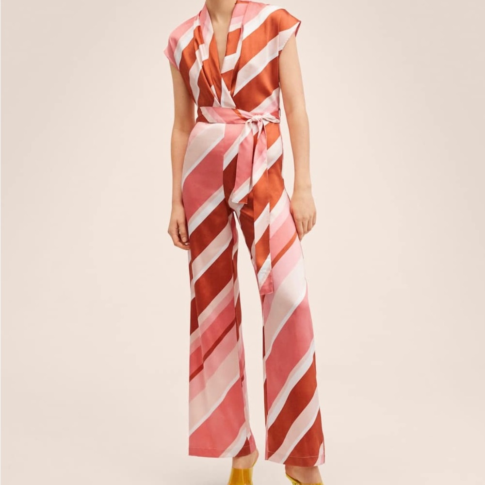 Striped Jumpsuit with belt